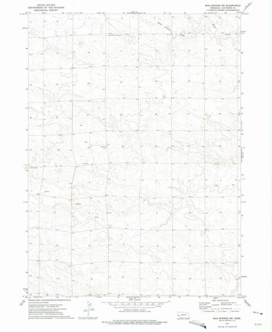 1972 Mud Springs, NE - Nebraska - USGS Topographic Map v2