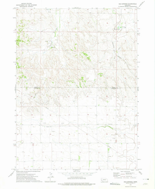 1972 Mud Springs, NE - Nebraska - USGS Topographic Map v3