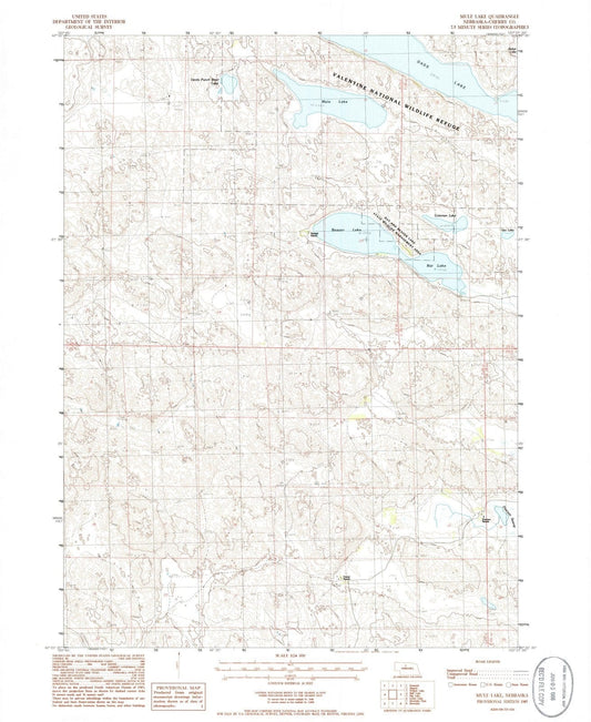 1985 Mule Lake, NE - Nebraska - USGS Topographic Map