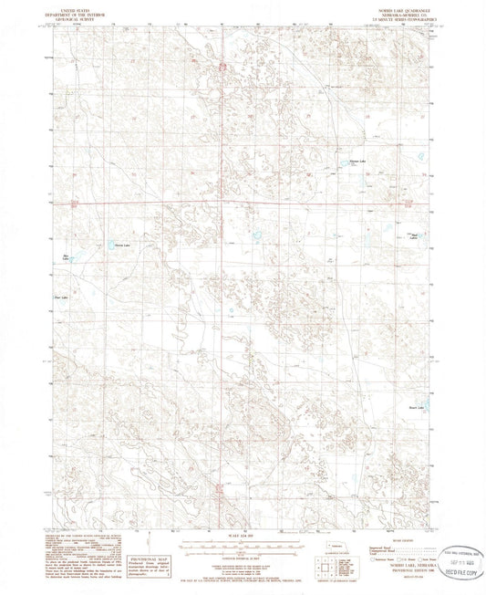1986 Norris Lake, NE - Nebraska - USGS Topographic Map