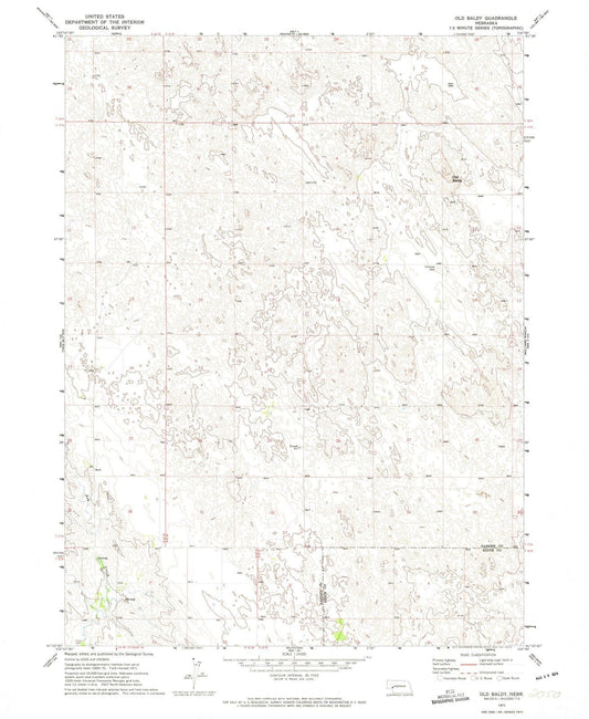 1971 Old Baldy, NE - Nebraska - USGS Topographic Map