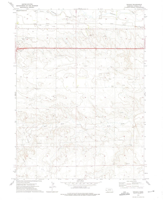 1972 Owasco, NE - Nebraska - USGS Topographic Map