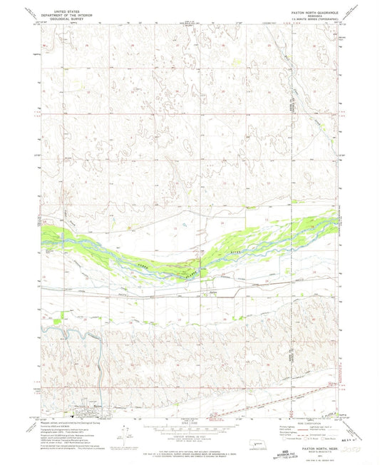 1971 Paxton North, NE - Nebraska - USGS Topographic Map