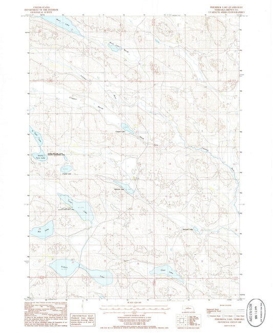 1985 Philbrick Lake, NE - Nebraska - USGS Topographic Map