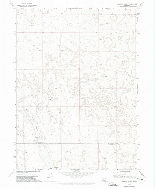 1972 Pierson Ranch, NE - Nebraska - USGS Topographic Map