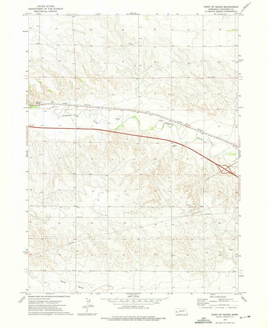 1972 Point of Rocks, NE - Nebraska - USGS Topographic Map