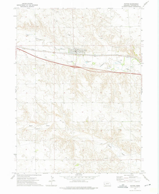 1972 Potter, NE - Nebraska - USGS Topographic Map