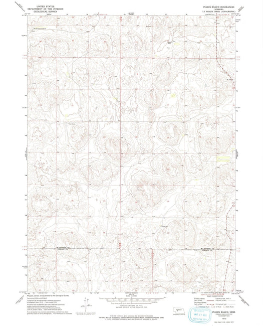 1972 Pullen Ranch, NE - Nebraska - USGS Topographic Map