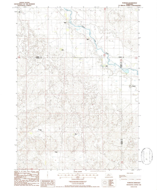 1986 Purdum, NE - Nebraska - USGS Topographic Map v4