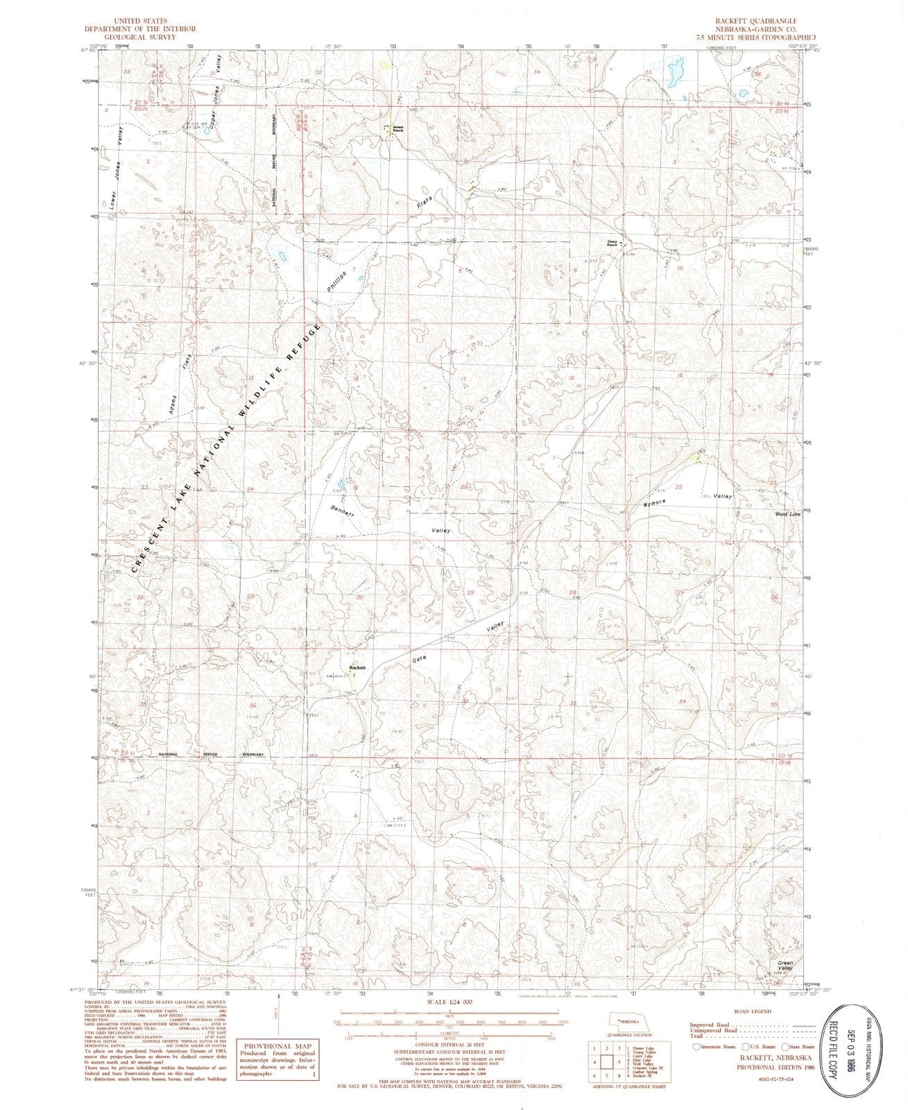 1986 Rackett, NE - Nebraska - USGS Topographic Map v2