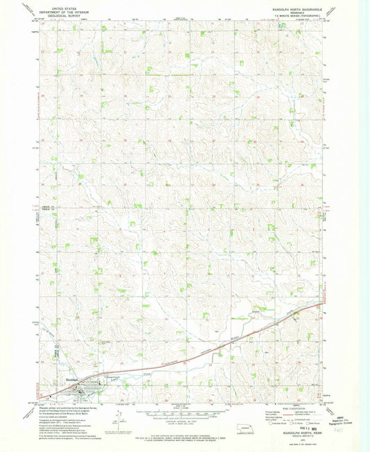 1971 Randolph North, NE - Nebraska - USGS Topographic Map
