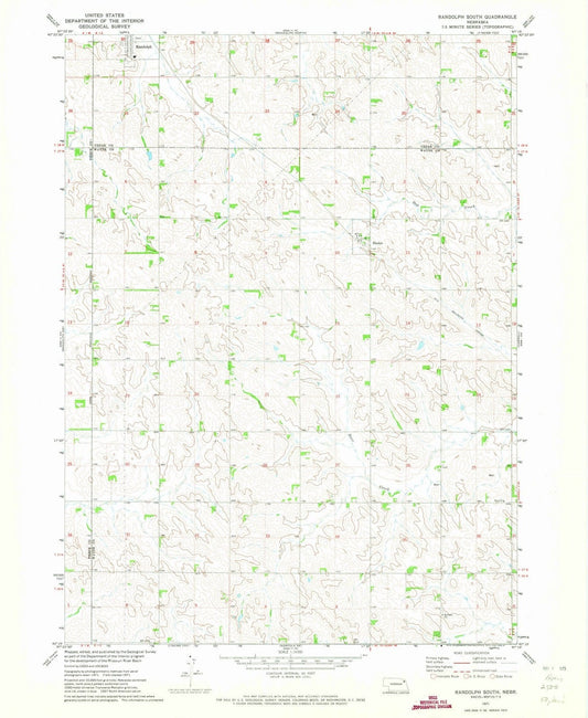 1971 Randolph South, NE - Nebraska - USGS Topographic Map