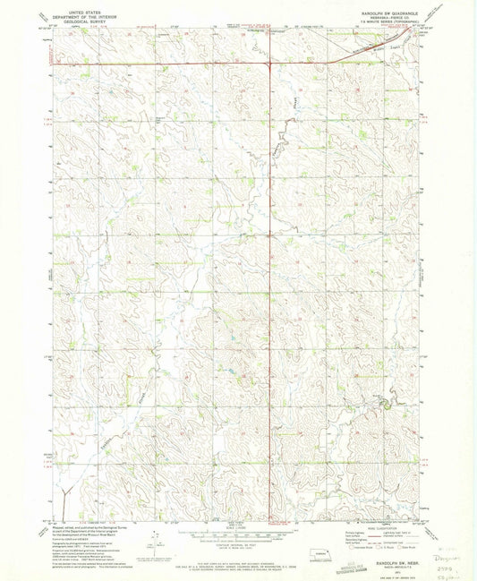 1971 Randolph, NE - Nebraska - USGS Topographic Map