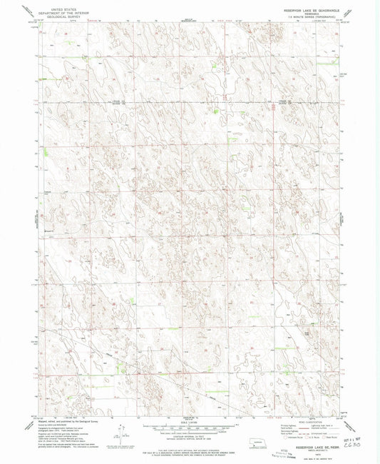 1973 Reservoir Lake, NE - Nebraska - USGS Topographic Map