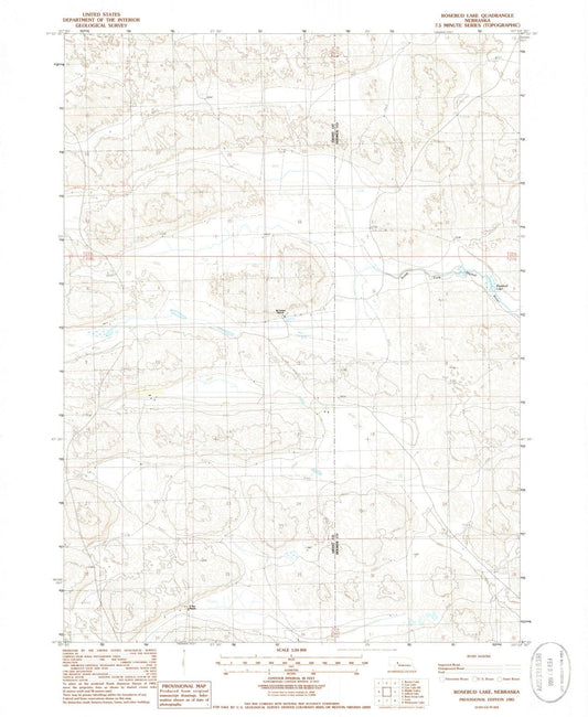 1985 Rosebud Lake, NE - Nebraska - USGS Topographic Map