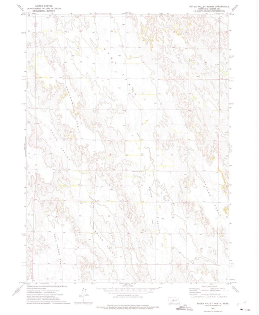 1972 Roten Valley North, NE - Nebraska - USGS Topographic Map