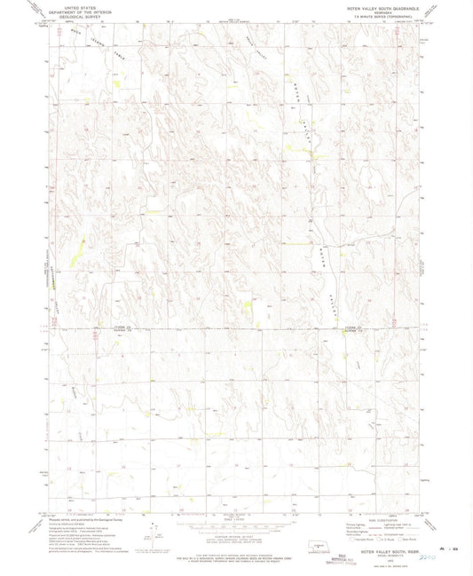 1972 Roten Valley South, NE - Nebraska - USGS Topographic Map