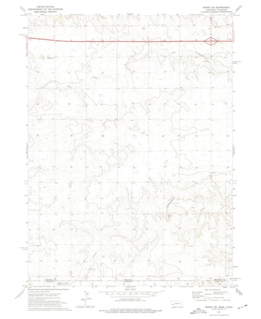 1972 Sidney, NE - Nebraska - USGS Topographic Map