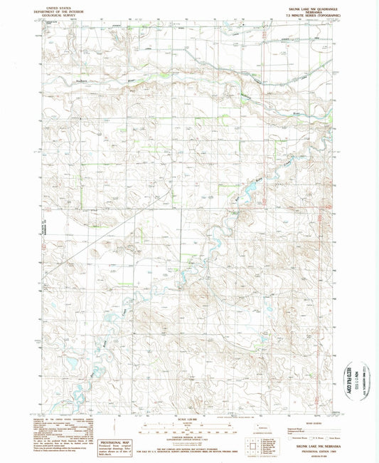 1989 Skunk Lake, NE - Nebraska - USGS Topographic Map v2