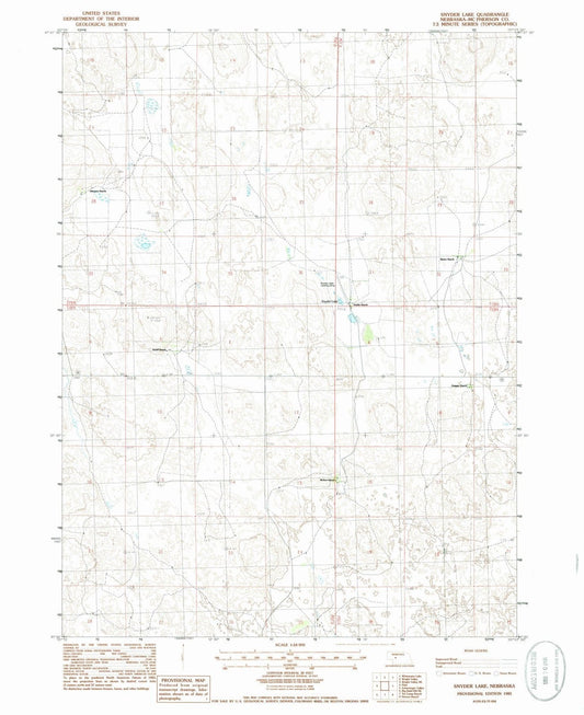 1985 Snyder Lake, NE - Nebraska - USGS Topographic Map