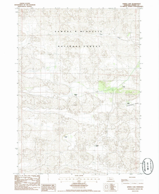 1985 Spring Lake, NE - Nebraska - USGS Topographic Map