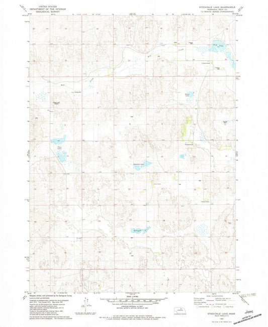 1982 Stockdale Lake, NE - Nebraska - USGS Topographic Map