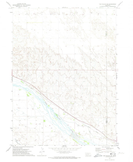 1971 Tar Valley, NE - Nebraska - USGS Topographic Map