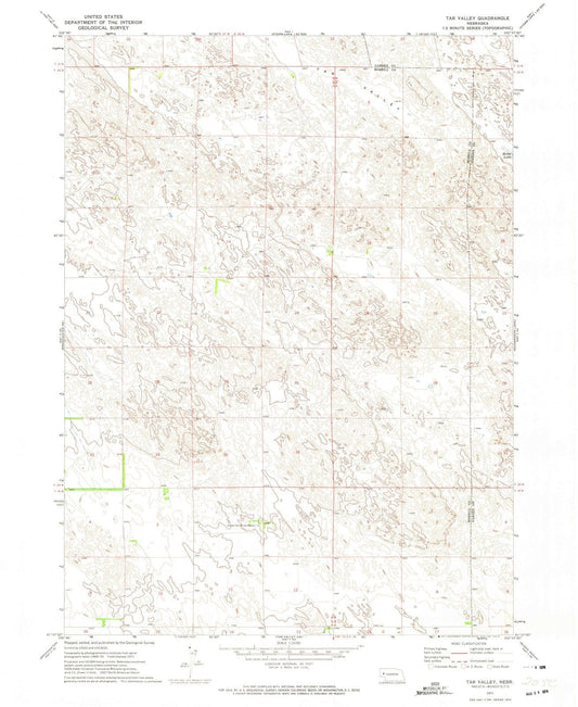 1971 Tar Valley, NE - Nebraska - USGS Topographic Map v2