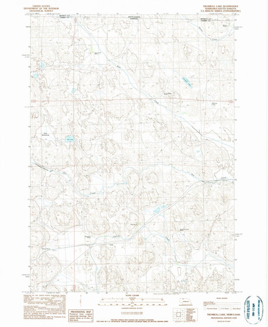 1990 Trumbull Lake, NE - Nebraska - USGS Topographic Map