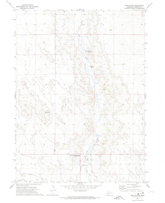 1971 Twin Buttes, NE - Nebraska - USGS Topographic Map