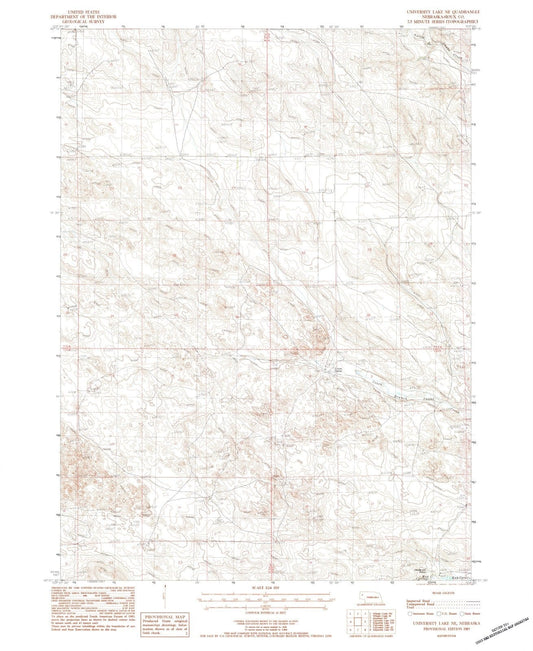 1983 University Lake, NE - Nebraska - USGS Topographic Map
