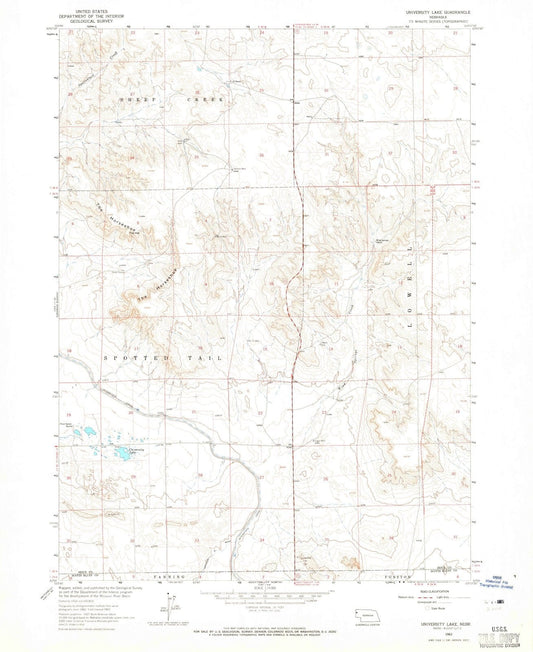 1963 University Lake, NE - Nebraska - USGS Topographic Map