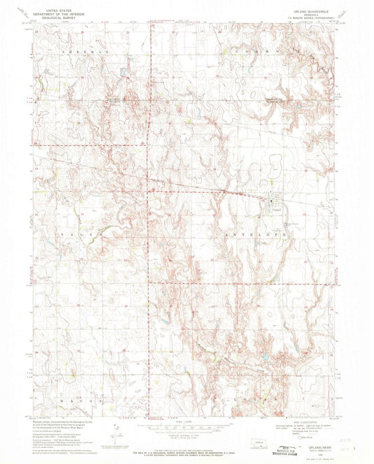 1969 Upland, NE - Nebraska - USGS Topographic Map