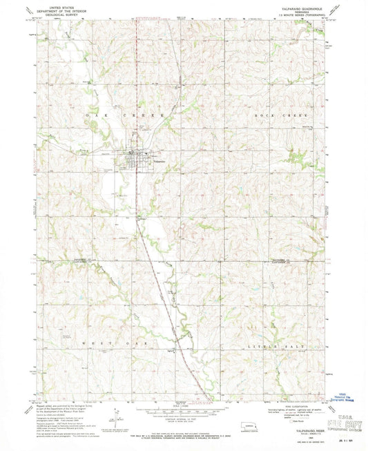 1969 Valparaiso, NE - Nebraska - USGS Topographic Map