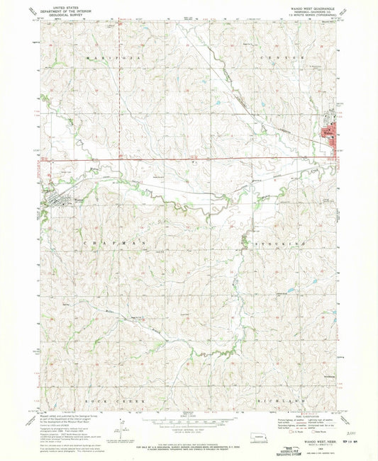 1969 Wahoo West, NE - Nebraska - USGS Topographic Map