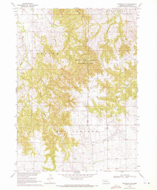 1969 Whiteclay, NE - Nebraska - USGS Topographic Map v2