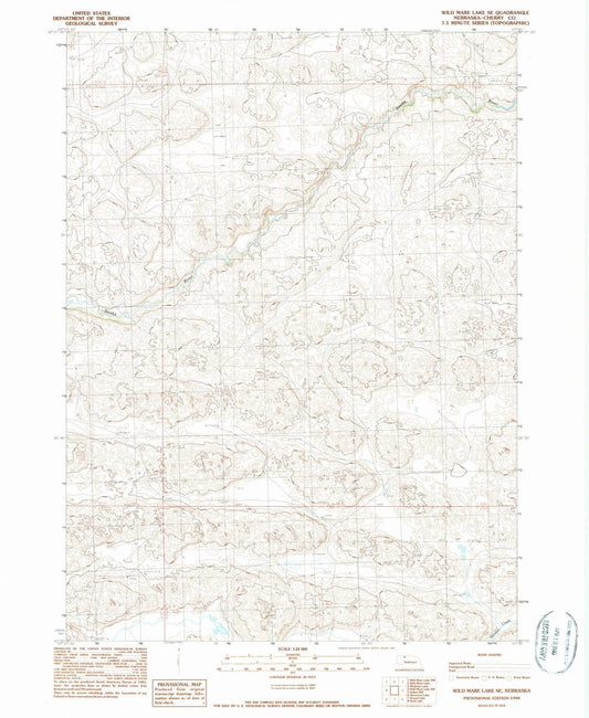 1990 Wild Mare Lake, NE - Nebraska - USGS Topographic Map v2