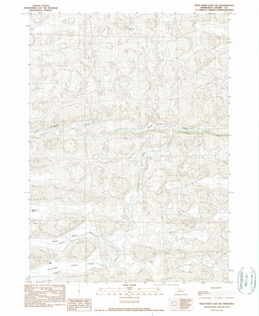 1990 Wild Mare Lake, NE - Nebraska - USGS Topographic Map v3