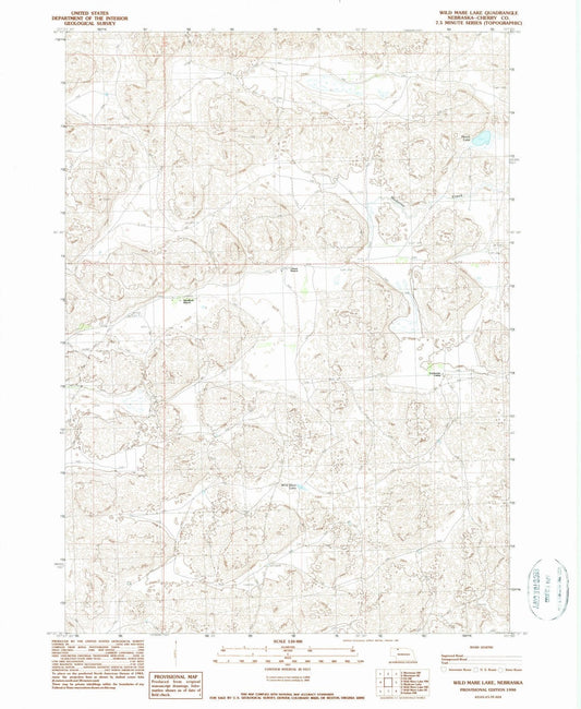1990 Wild Mare Lake, NE - Nebraska - USGS Topographic Map v4