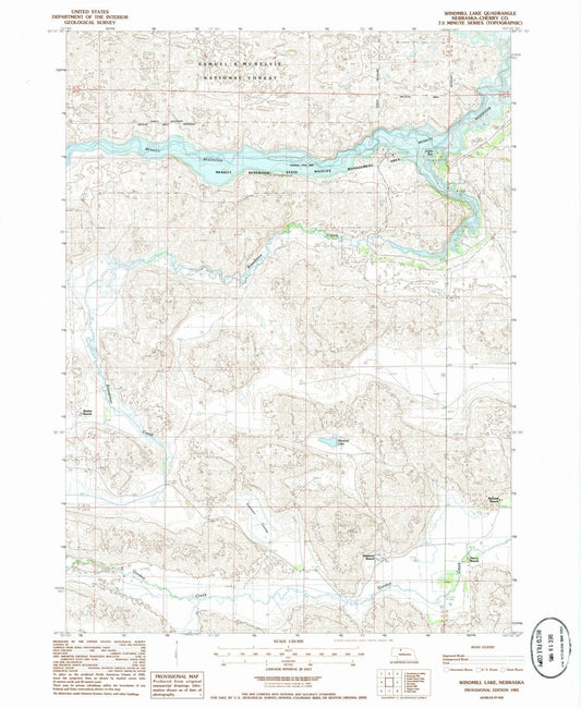 1985 Windmill Lake, NE - Nebraska - USGS Topographic Map