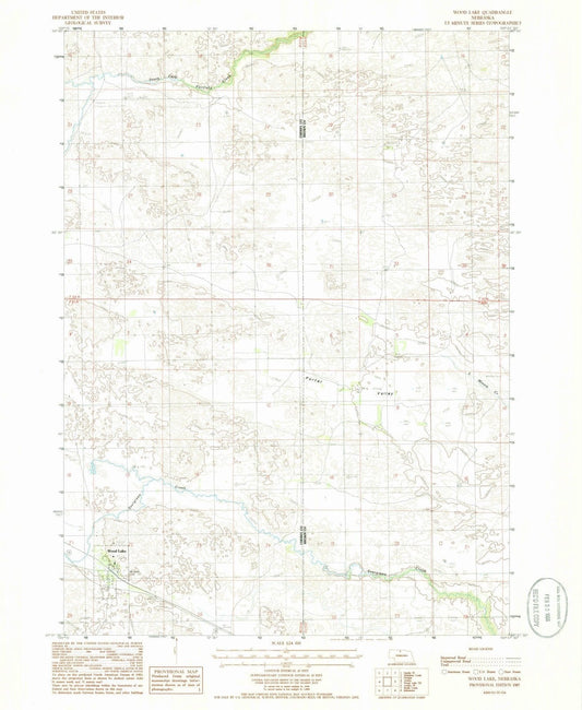 1985 Wood Lake, NE - Nebraska - USGS Topographic Map