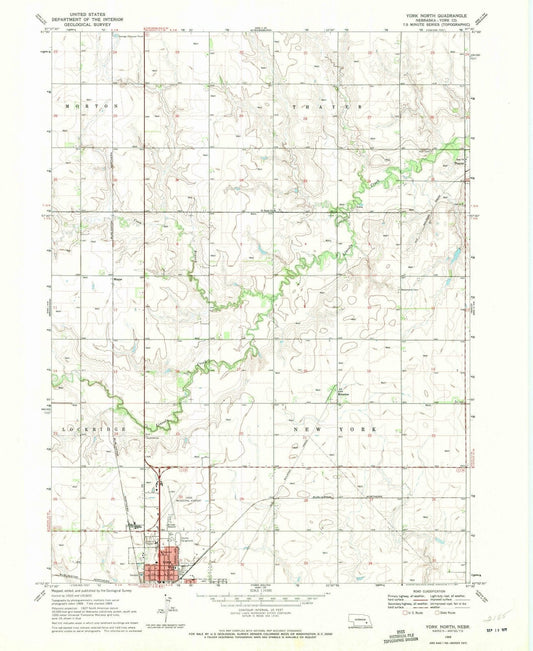 1969 York North, NE - Nebraska - USGS Topographic Map