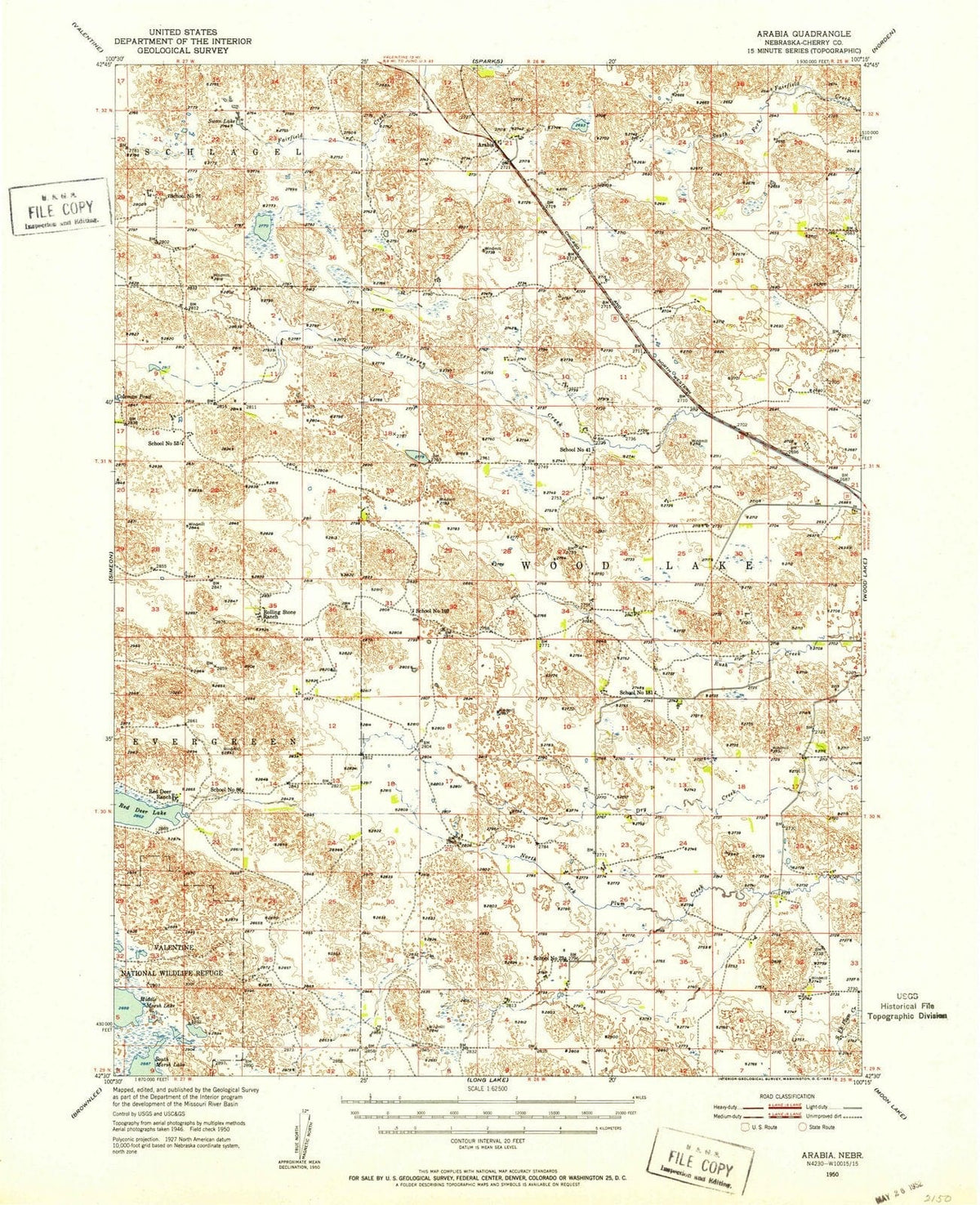 1950 Arabia, NE - Nebraska - USGS Topographic Map