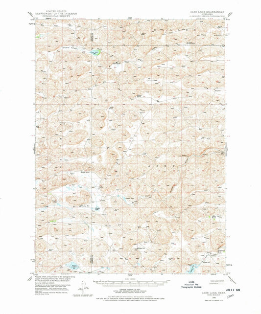 1948 Carr Lake, NE - Nebraska - USGS Topographic Map
