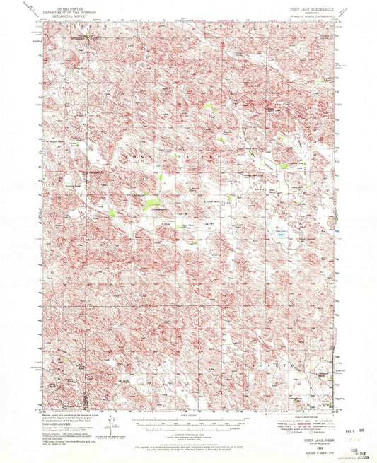 1949 Cody Lake, NE - Nebraska - USGS Topographic Map