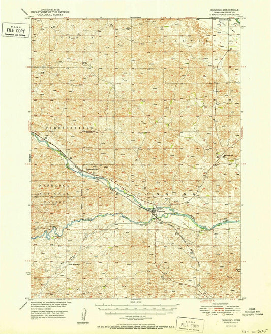 1951 Dunning, NE - Nebraska - USGS Topographic Map