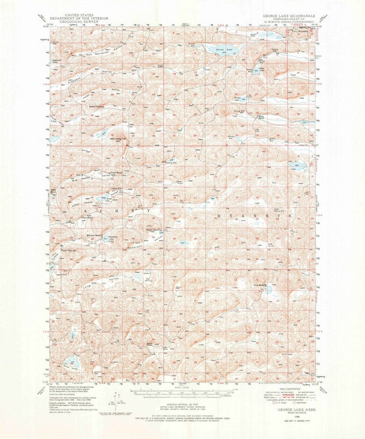 1948 George Lake, NE - Nebraska - USGS Topographic Map