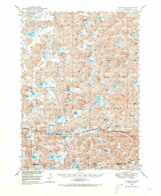 1948 Lakeside, NE - Nebraska - USGS Topographic Map