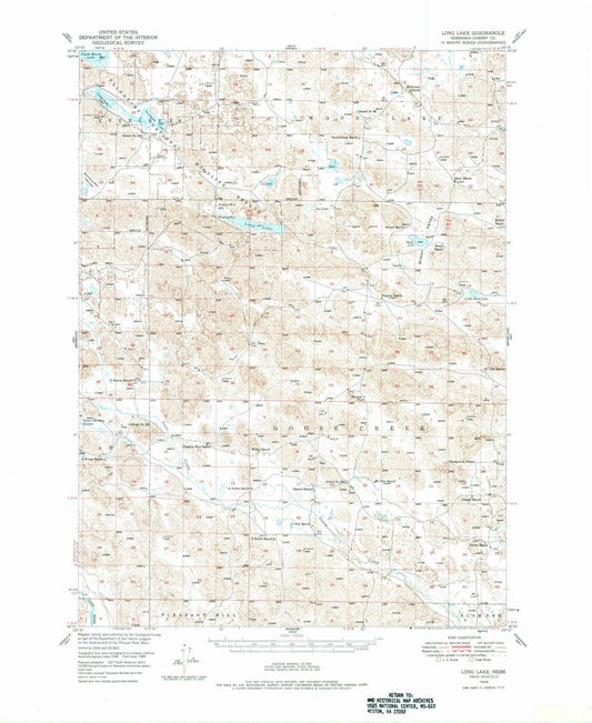 1949 Long Lake, NE - Nebraska - USGS Topographic Map