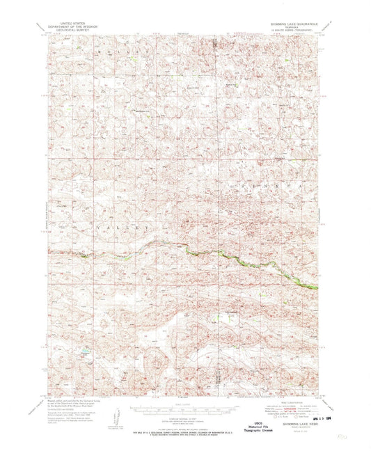 1950 Shimmins Lake, NE - Nebraska - USGS Topographic Map